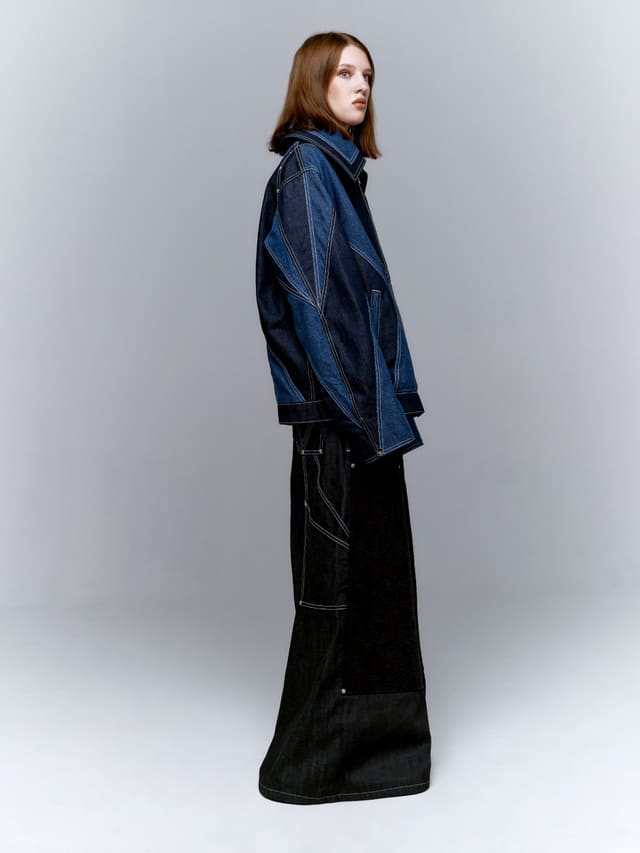 TWO-TONED V JACKET — The Aligned. View 1